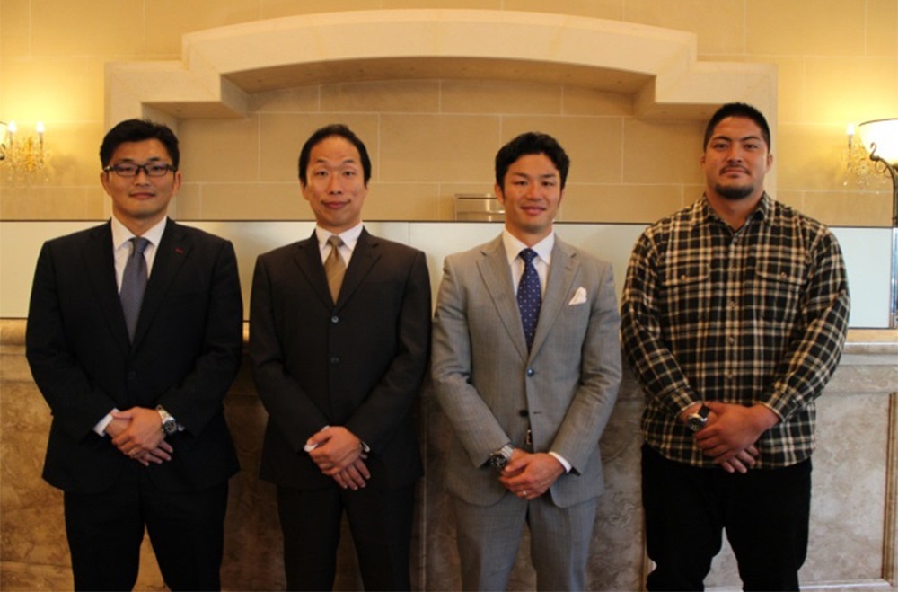 Left to right: Taku Inokuchi, Kazushige Ouchi, Toshiaki Hirose and Yu Chinen