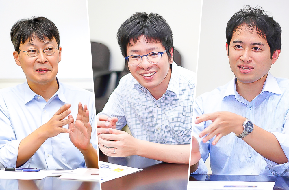 From left to right: Hiromasa Shin, Masaaki Takada, and Yoshiaki Shiga from Toshiba Corporate R&D Center