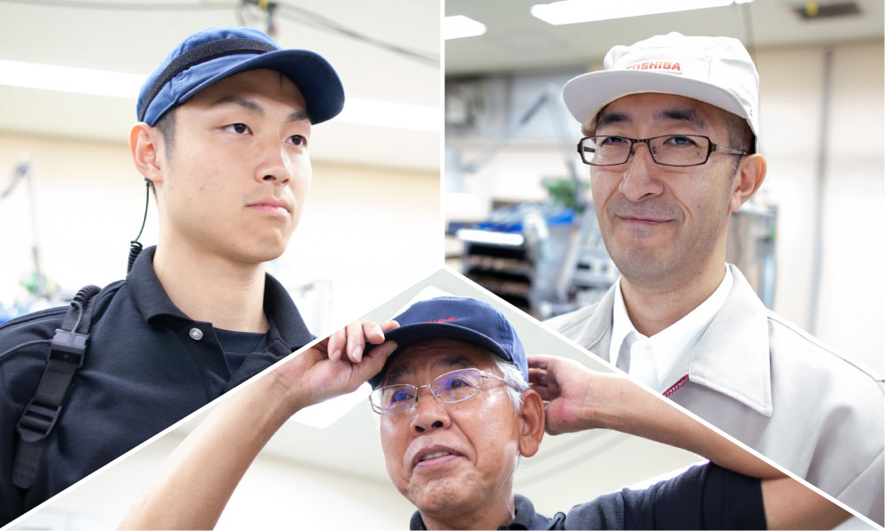 From left to right: Haruki Okabe, Okabe’s instructor Tatsuo Matsui, and motion capture engineer Hiroaki Nakamura
