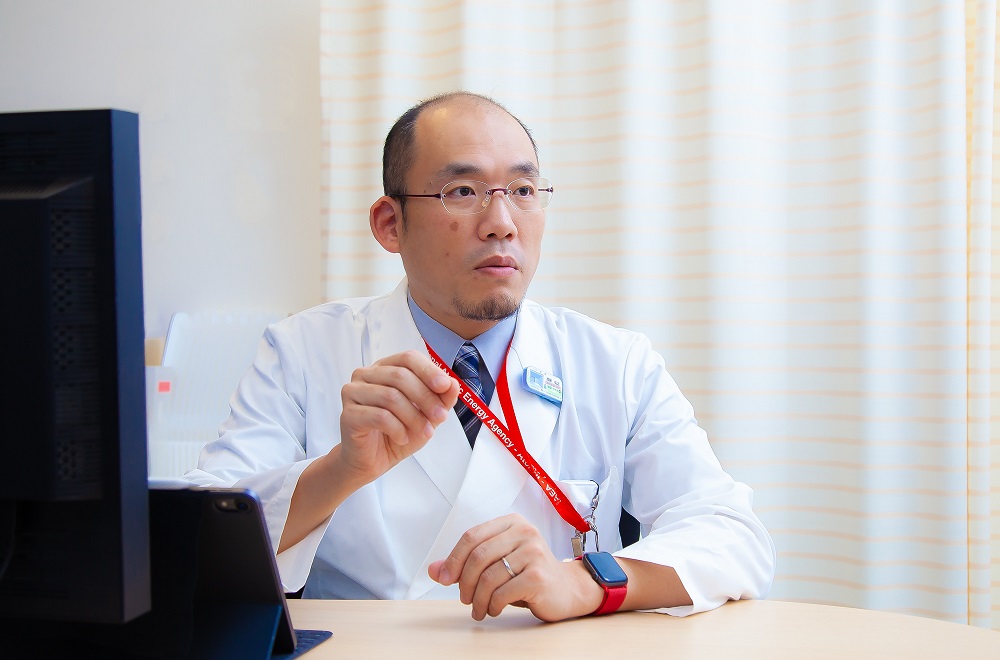 Dr. Katoh in his office