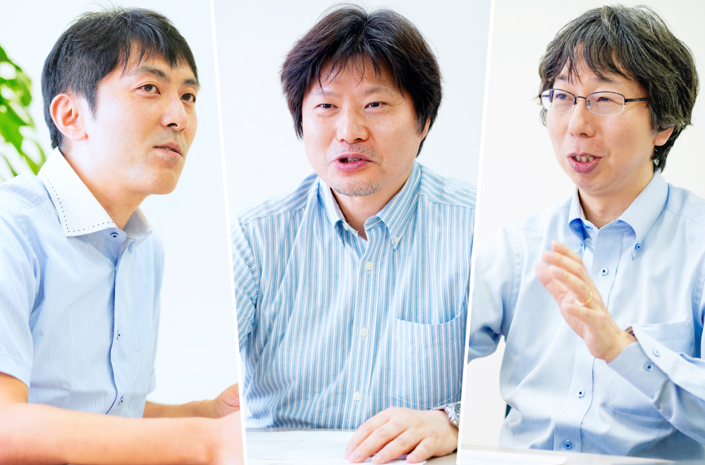 From left to right: Akio Amano, Kenji Todori, and Koji Mizuguchi from the Corporate Research & Development Center, Toshiba Corporation
