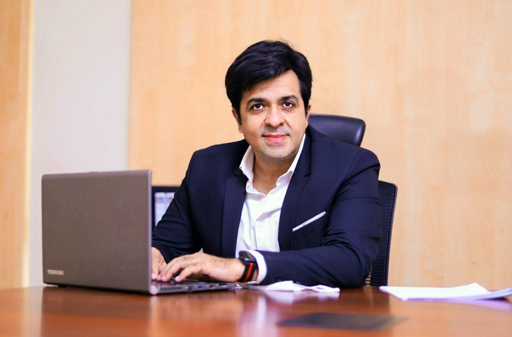 Abhishek Mehta gets a preview of the new video at his office in Delhi.