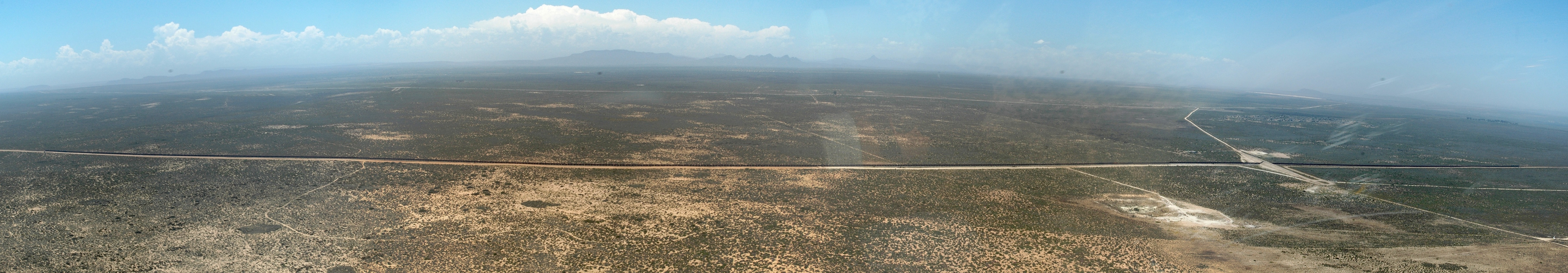 An aerial view of an ore train on the Sishen–Saldanha line (Photo by Abri le Roux)