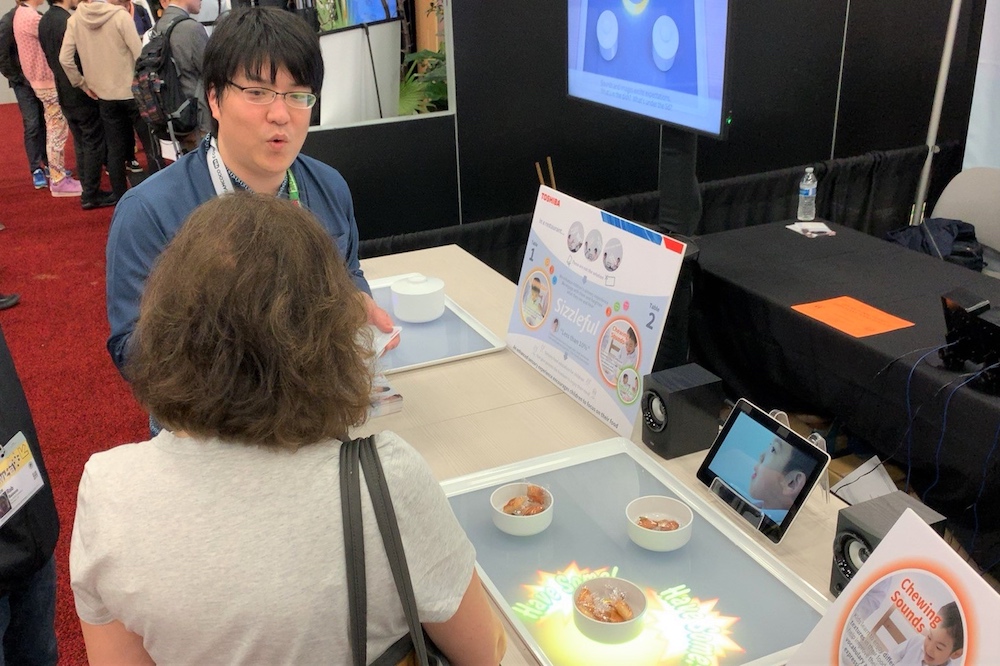 Nogami answering visitor questions at SXSW 2019