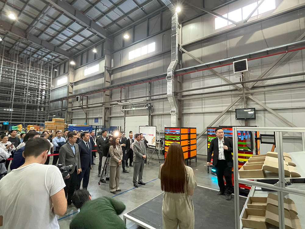 Many Kazakh media people were on hand for the project unveiling