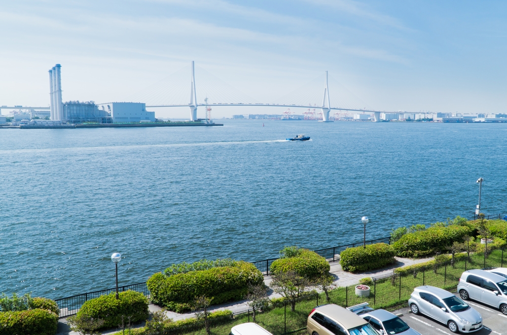 目の前には京浜運河が広がっている