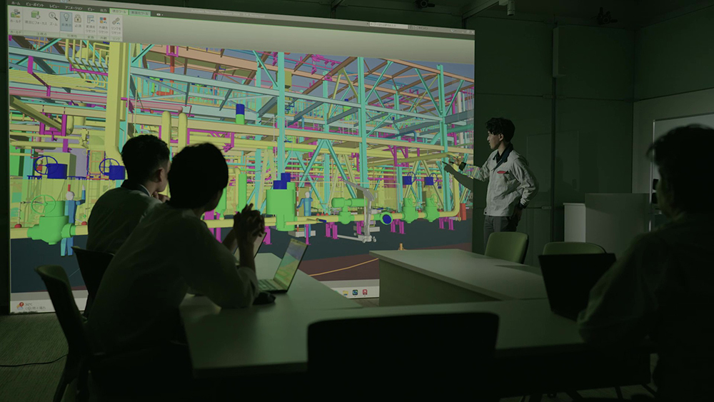 プレゼンする様子