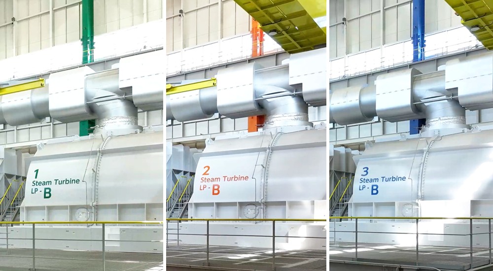 発電所内部もユニットごとのカラーで統一されている 